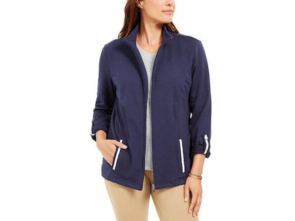 karen scott fleece jacket plus size