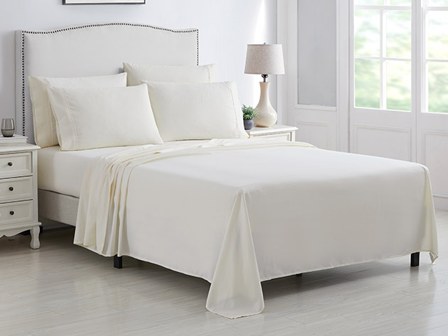 Kathy Ireland 6-Piece Brushed Microfiber Sheet Set (Ivory/Full)