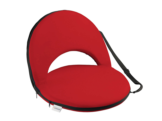 Reclining Stadium Seat with Storage Pocket (Red)