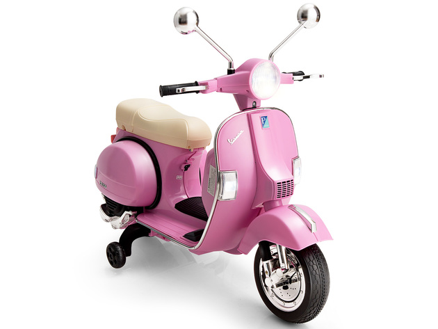 Pink vespa scooter best sale 6v