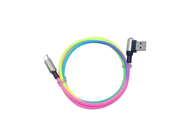 3.3' Rainbow Charging Cable: 2-Pack (Micro USB)