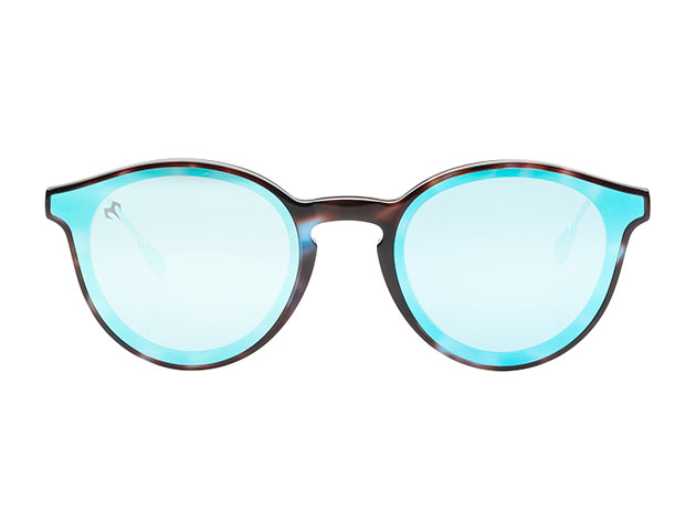 Atomic Sunglasses (Black Marble x Neon Blue)