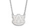 NCAA 10k White Gold Auburn U Large 'AU' Pendant Necklace