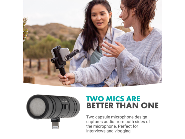 Dual Capsule Microphone for iPhone