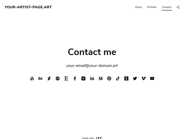 10-Yr Standard .ART Domain Name with Site Builder $100 for $49.99
