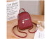 Leather Backpack Purse Red