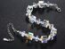 Aurora Borealis Cubed Stretch Bracelet with Swarovski Crystals