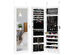 Costway Wall Door Mounted Mirror Jewelry Cabinet Organizer LED Light - White