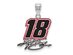 Sterling Silver Nascar Driver #18 Large Epoxy Pendant