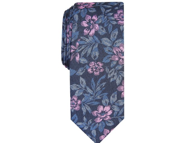 Bar III Men's Clark Skinny Floral Tie  Pink Size Regular