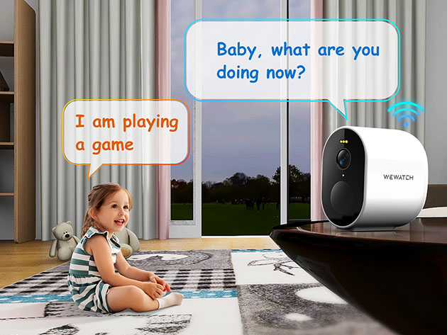 Wewatch IP Wireless 1080P Security Camera with PIR Detection (Night Vision + LED Fill Light)