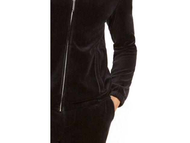 Tasso Elba Men's Velour Track Jacket  Black Size XX-Large