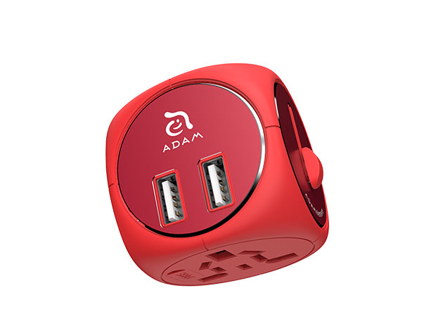 OMNIA TA502 Travel Adapter (All Red)