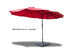 Costway 15' Market Outdoor Umbrella Double-Sided Twin Patio Umbrella with Crank Wine Red