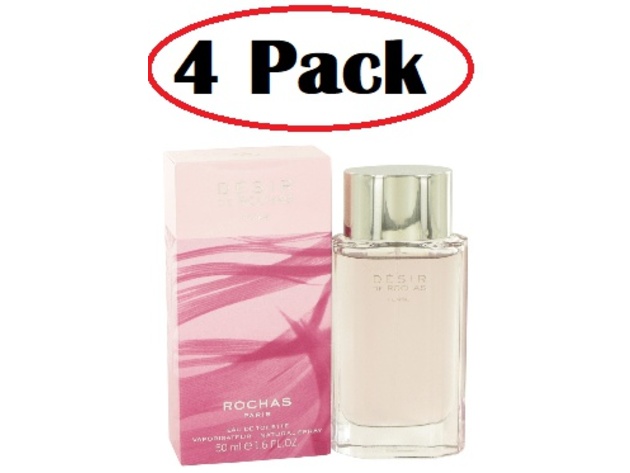 4 Pack of Desir De Rochas by Rochas Eau De Toilette Spray 1.7 oz