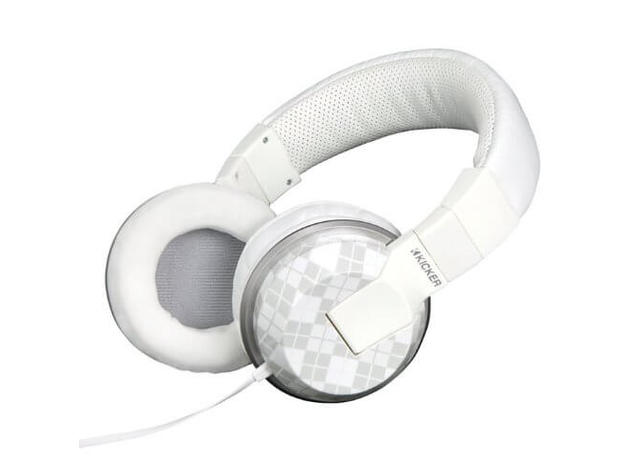 Kicker HP401MW CUSH Wired Over Ear Headphones - White