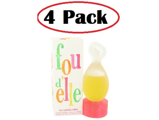 4 Pack of Fou D'elle by Ted Lapidus Eau De Toilette Spray 3.33 oz