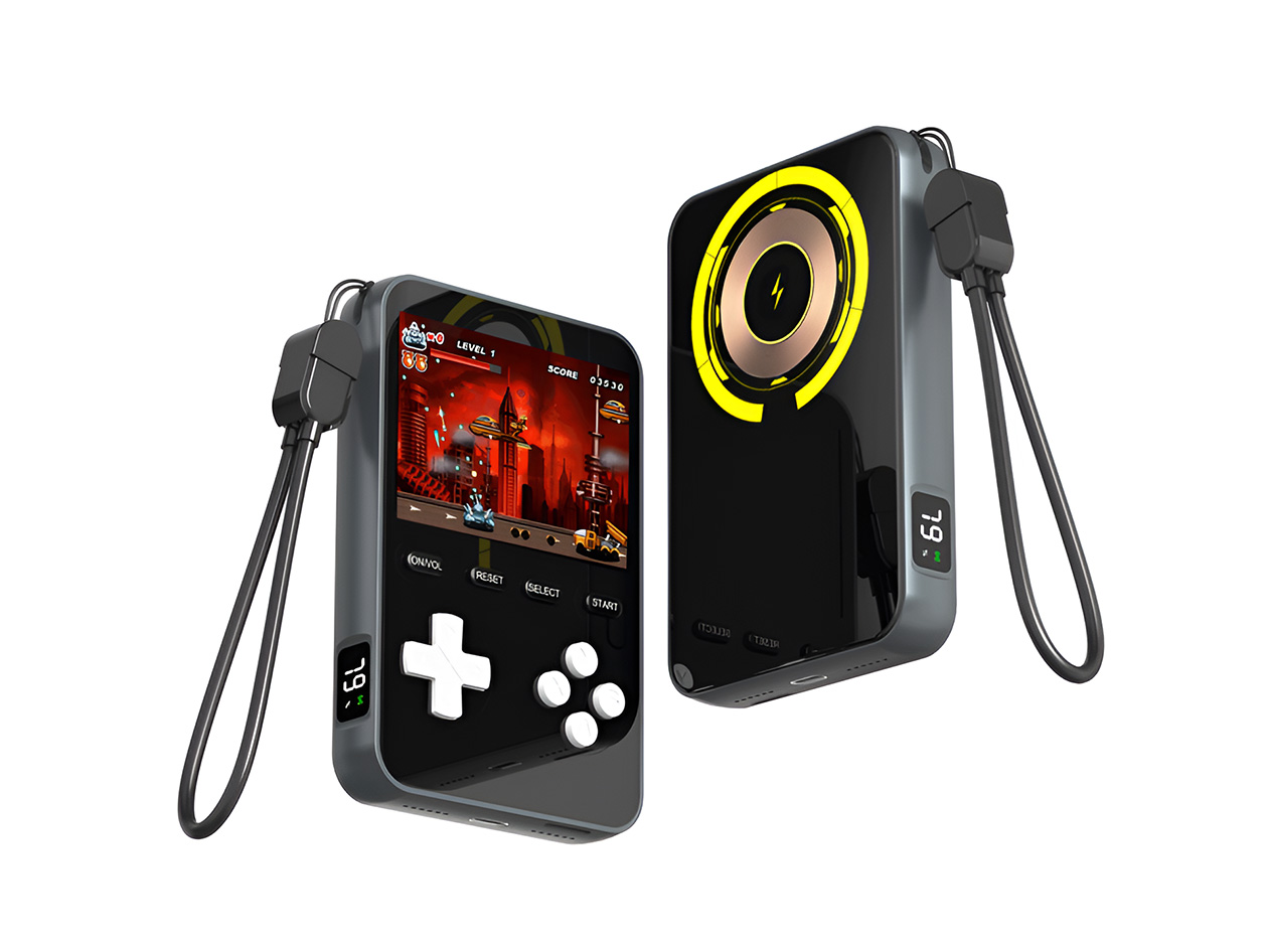 PowerBoy 2-in-1 Retro Gaming Console & Fast-Charging Power Bank