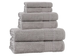 Ela Turkish 6-Piece Towel Set (Silver)