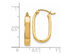 14K Yellow Gold Polished 3.5mm Oval Hoop Earrings