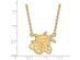 14k Yellow Gold Wichita State Large Shocker Pendant Necklace