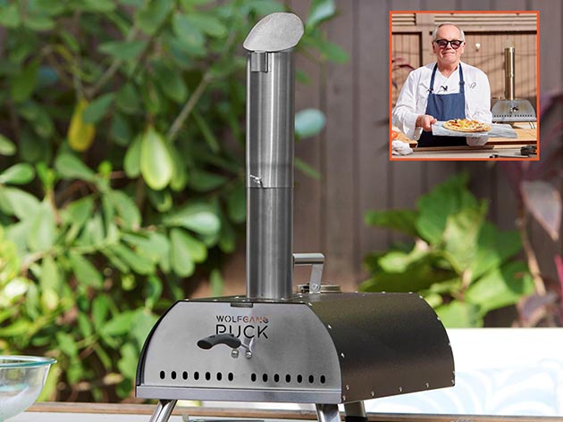 Wolfgang Puck Outdoor Wood Pellet Pizza Oven & Grill (Black)