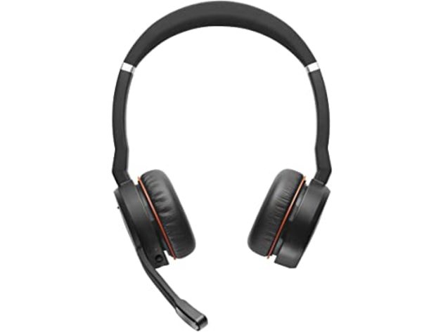 Jabra Evolve 75 Bluetooth Headset UC Bundle, Active Environmental Canceling (Refurbished)