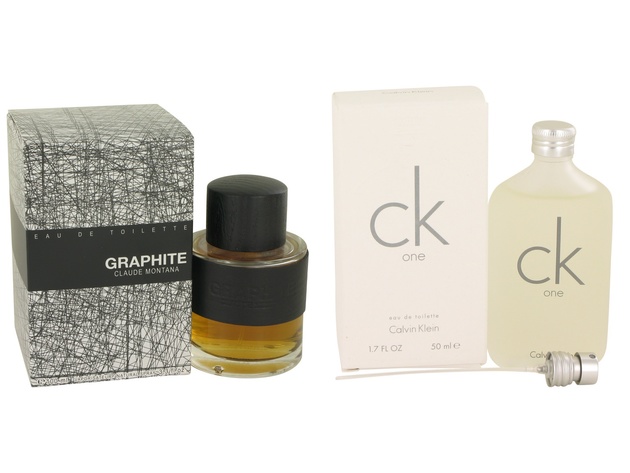 Gift set  Graphite by Claude Montana EDT Spray 3.4 oz And  CK ONE EDT Pour/Spray (Unisex) 1.7 oz