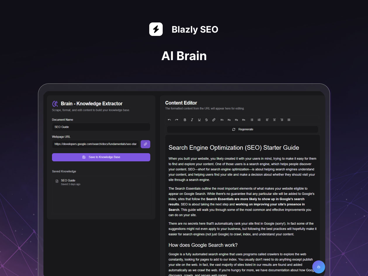Blazly SEO: Lifetime Subscription (Pro Plan)