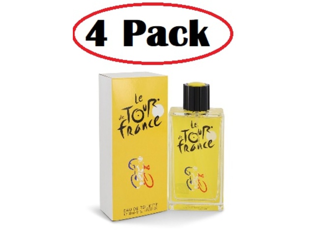4 Pack of Le Tour De France by Le Tour De France Eau De Toilette Spray (Unisex) 3.4 oz