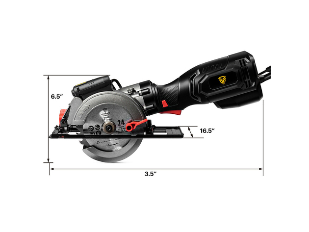 Costway 750W Electric Mini Laser Circular Saw Cutting Tool w/ 6 Blades & Dust Collection