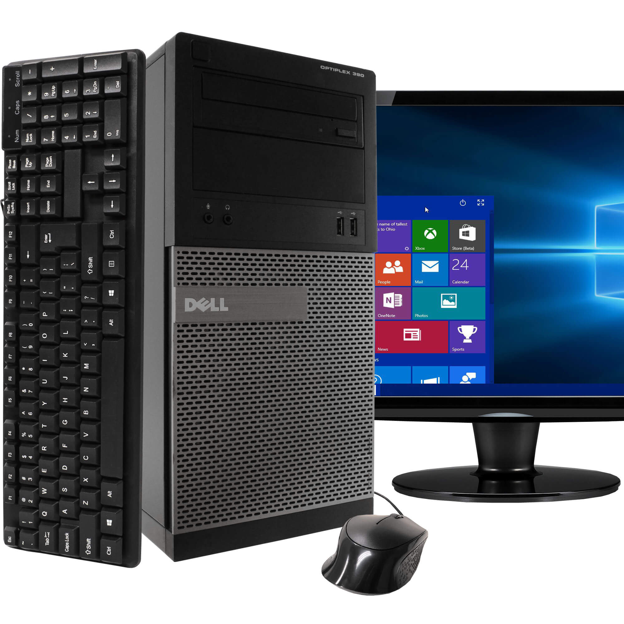 Dell 390 Tower PC, 3.2GHz Intel i5 Quad Core Gen 2, 8GB RAM, 1TB SATA HD, Windows 10 Professional 64 bit, 22" Screen (Renewed)
