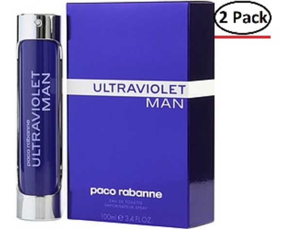 ULTRAVIOLET by Paco Rabanne EDT SPRAY 3.4 OZ for MEN ---(Package Of 2)