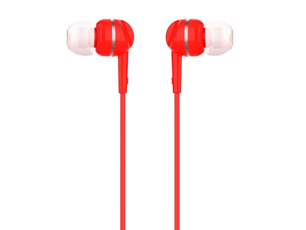 Motorola Pace 105 In-Ear Stereo Sound Headphones with Microphone - Red
