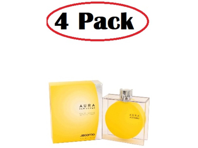4 Pack of AURA by Jacomo Eau De Toilette Spray 2.4 oz