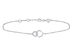 1/20 Carat (ctw G-H, I2-I3) Accent Diamond Circle Bracelet in Sterling Silver