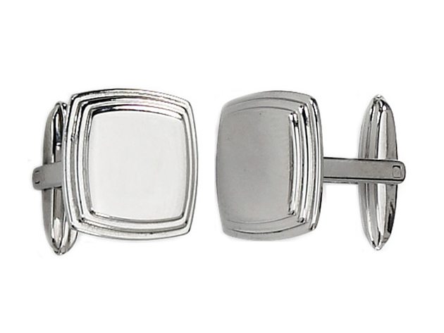 Stainless Steel Mens Chisel Cuff Links