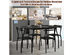 Costway 5 Pcs Dining Set Table 30'' And 4 Chairs Home Kitchen Room Breakfast Furniture Black - black