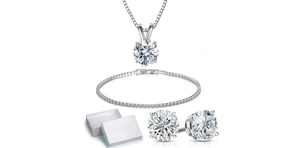 Solitaire 3-Piece Jewelry Set with Swarovski Crystals