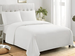 4-Piece Microfiber Sheet Set (White/King)