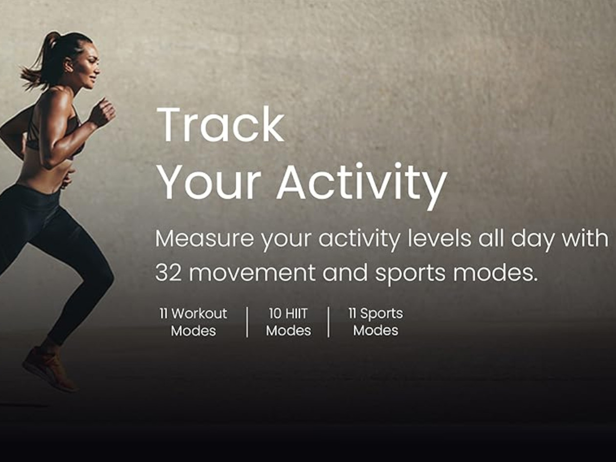 aaboRing Health & Fitness Tracker Smart Ring (Black/Size 12)