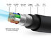 Naztech USB to MFi Lightning 12' Extra Long Cable (Black)