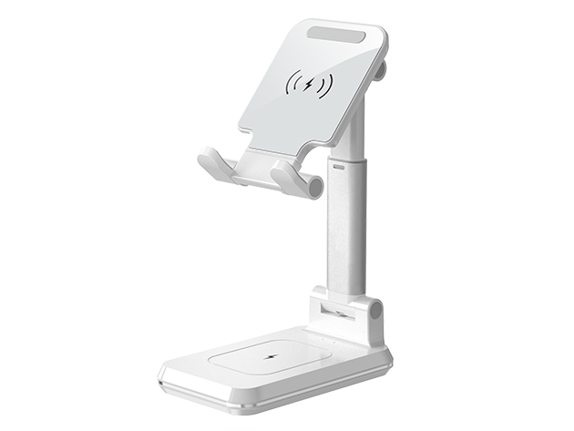 Dual Wireless Charging Phone Stand (White/1-Pack)