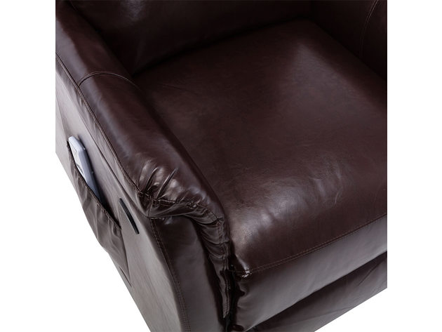 Lifesmart BTL8992A51CH Luxury Leather Air Power Lift and Recline Massage Chair - Brown