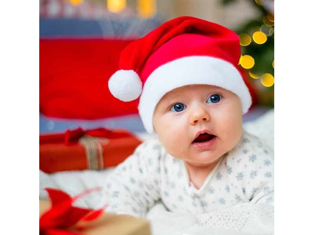 Darice Christmas Santa Hat Red 17" Extra Thick for Adults and Kids on Christmas Party 3 Pack