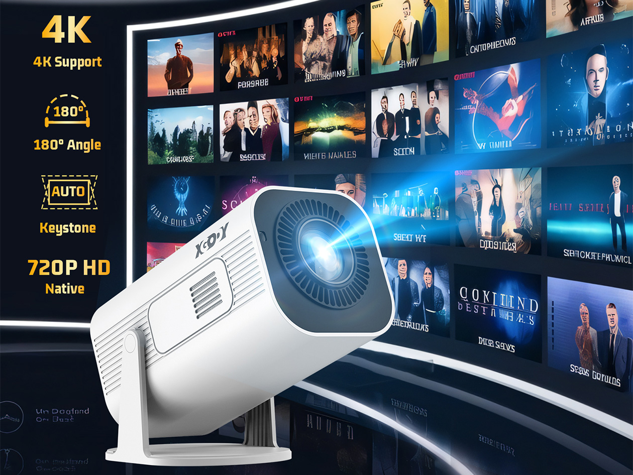 XGODY Gimbal M1 720p HD Smart Mini Projector