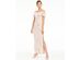 Adrianna Papell Women's Flounce Crepe Gown Pink Size 18