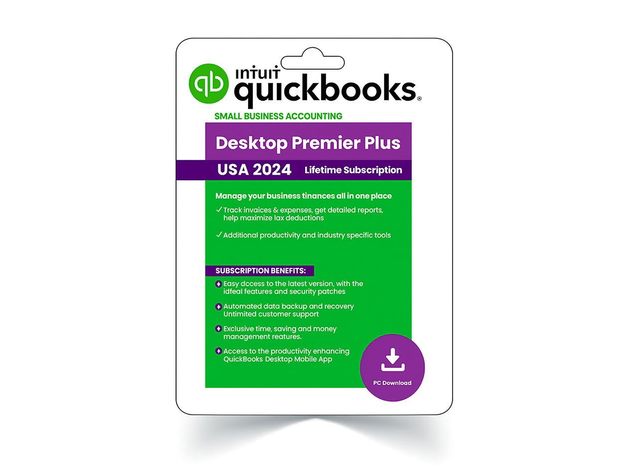 Intuit QuickBooks Desktop Premier Plus 2024 (1 User) for Windows: Lifetime Activation