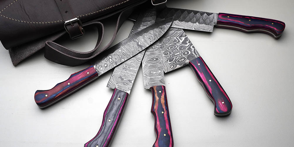 5-Piece Hand Forged Damascus Chef Knives, on sale for $127.46 when you use coupon code PREZ2021 at checkout