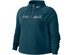 Nike Women's Sportswear Shine Metallic-Graphic Half-Zip Top Blue Size Medium